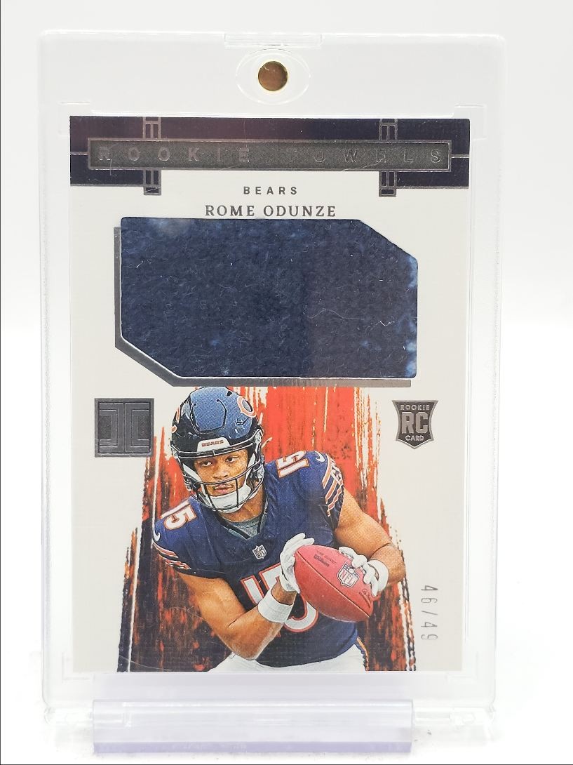 ROME ODUNZE 2024 IMPECCABLE ROOKIE TOWELS PATCH BEARS RC /49 Q1409