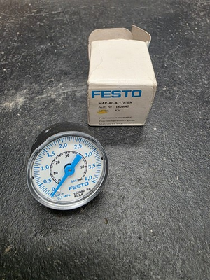 #ad Festo MAP 40 4 1 8 EN Precision Pressure Gauge 0–4 bar 0–60 psi 162842 KA $14.99