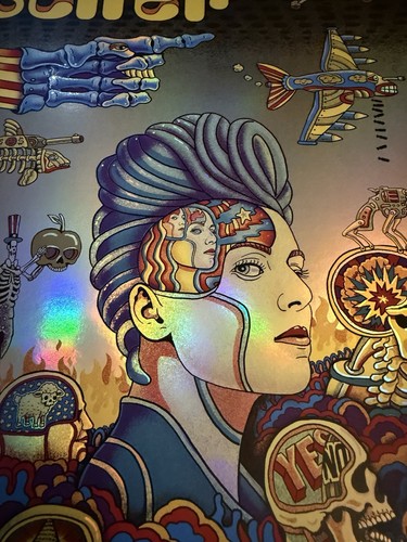 PUSCIFER EMEK FOIL Variant LA Greek Theater 2026 LA Poster Beatles Theme Maynard - Picture 3 of 5