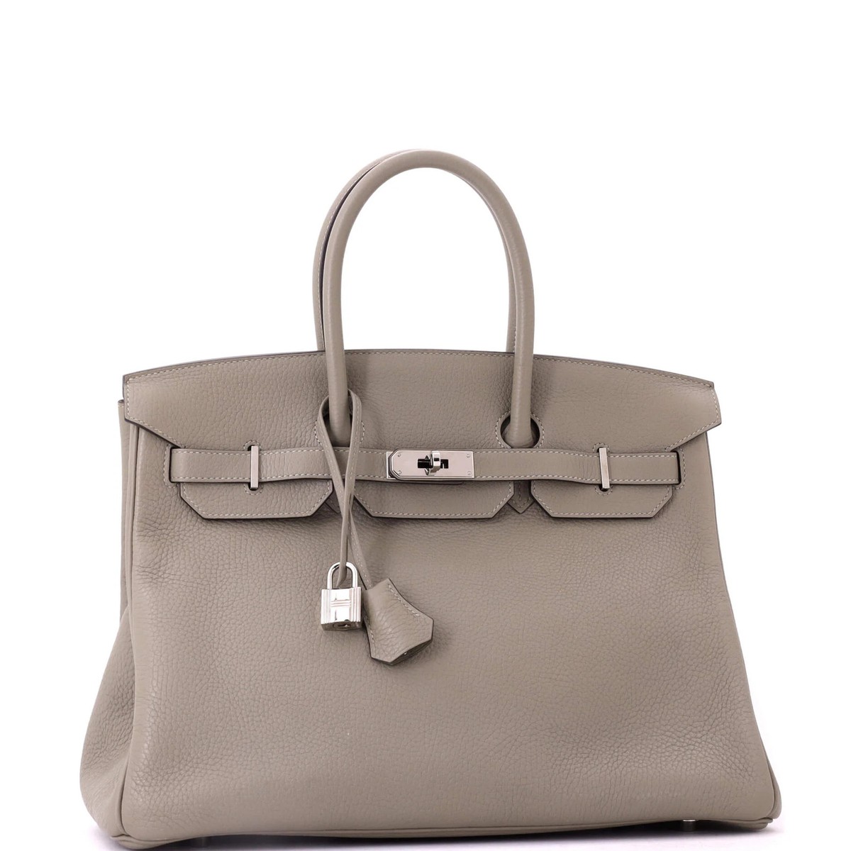 Hermes Birkin Handbag Green Clemence with Palladium Hardware 35 | eBay
