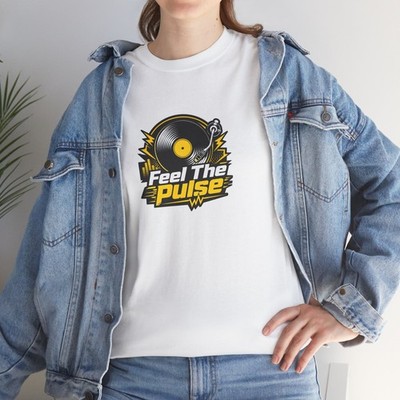 Feel The Pulse T-Shirt Vinyl Record DJ Electro Music Tee
