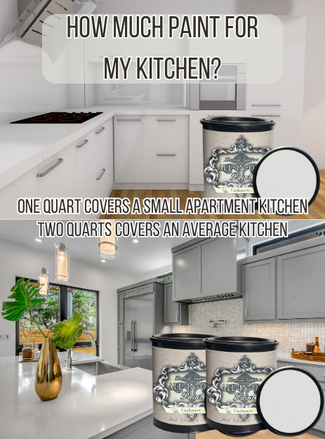 ALL-IN-ONE Paint 2 Quart Deluxe Cabinet Paint Bundle - Iron Gate