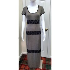 Max Studio Dress Maxi Striped Lace Cocktail Party Casual Friday Work July 4th