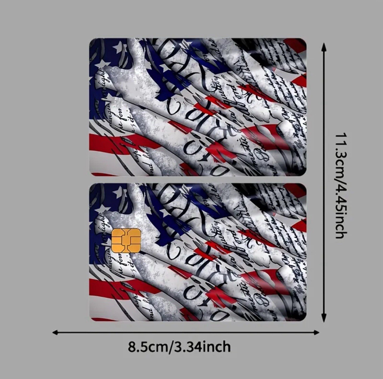 USA US Flag America WE THE PEOPLE Credit Debit Card Skin Sticker Set 2PCS