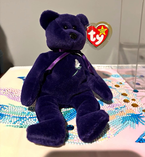 RARE PRINCESS DIANA Ty Beanie Babies Heart + Tags 1997 Vintage
