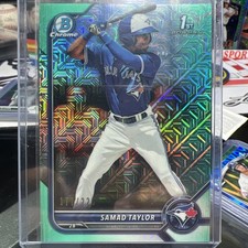 2022 Bowman Chrome Prospects Samad Taylor #BCP-92 Aqua Mojo Refractor /225 (RC)