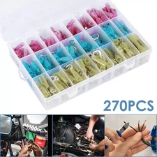 270pcs Heat Shrink Tubing Wire Connectors Marine Automotive Waterproof Terminal
