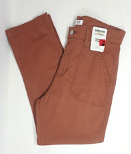 Signature Levi Strauss Gold Jeans Mid Rise Straight Capri Brown Women  s 4 / 27"W