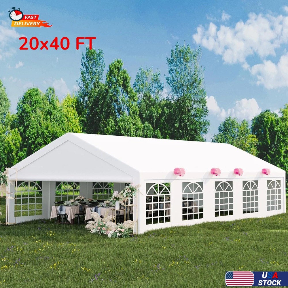 20x40 FT Outdoor Gazebo Wedding Party Tent Large W/ 10 Side 