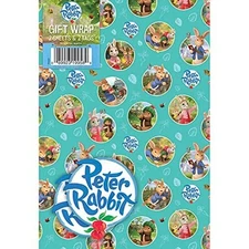 Peter Rabbit Official Gift Wrapping Paper Includes 2 Sheets and 2 Gift Tags