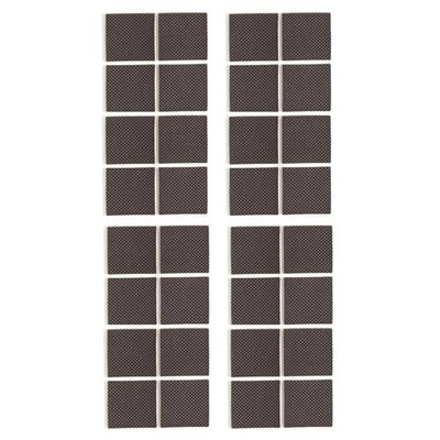  Non Slip Furniture Pads - Self Adhesive Rubber Anti 1-1/2'' Square 32pcs Square