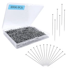 2000PCS Straight Pins for Crafts, Sewing Pins for Fabric Dressmaker Pins, Lo...