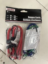 Tool Bench Brand 3 Assorted Bungee Cord Set - one each 12", 18", & 24" Long