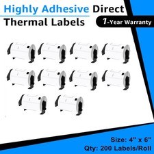 DK-1241 Compatible with Brother QL-1050 QL-1050N QL-1100 4" x 6" Shipping Labels