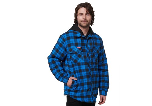 Hard Yakka Heritage Quilted Flannel Hoddie Shacket Mens - WorkWearZone - Bild 9 von 22