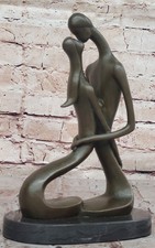 Scultura Astratta Fatta A Mano In Bronzo Coppia D'Amore Miglior Regalo Di Nozze