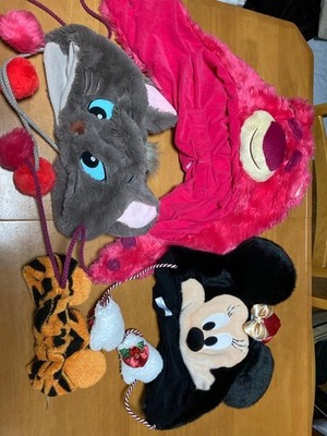 3 hats (Minnie Mouse, cat, etc.) 1 hair band