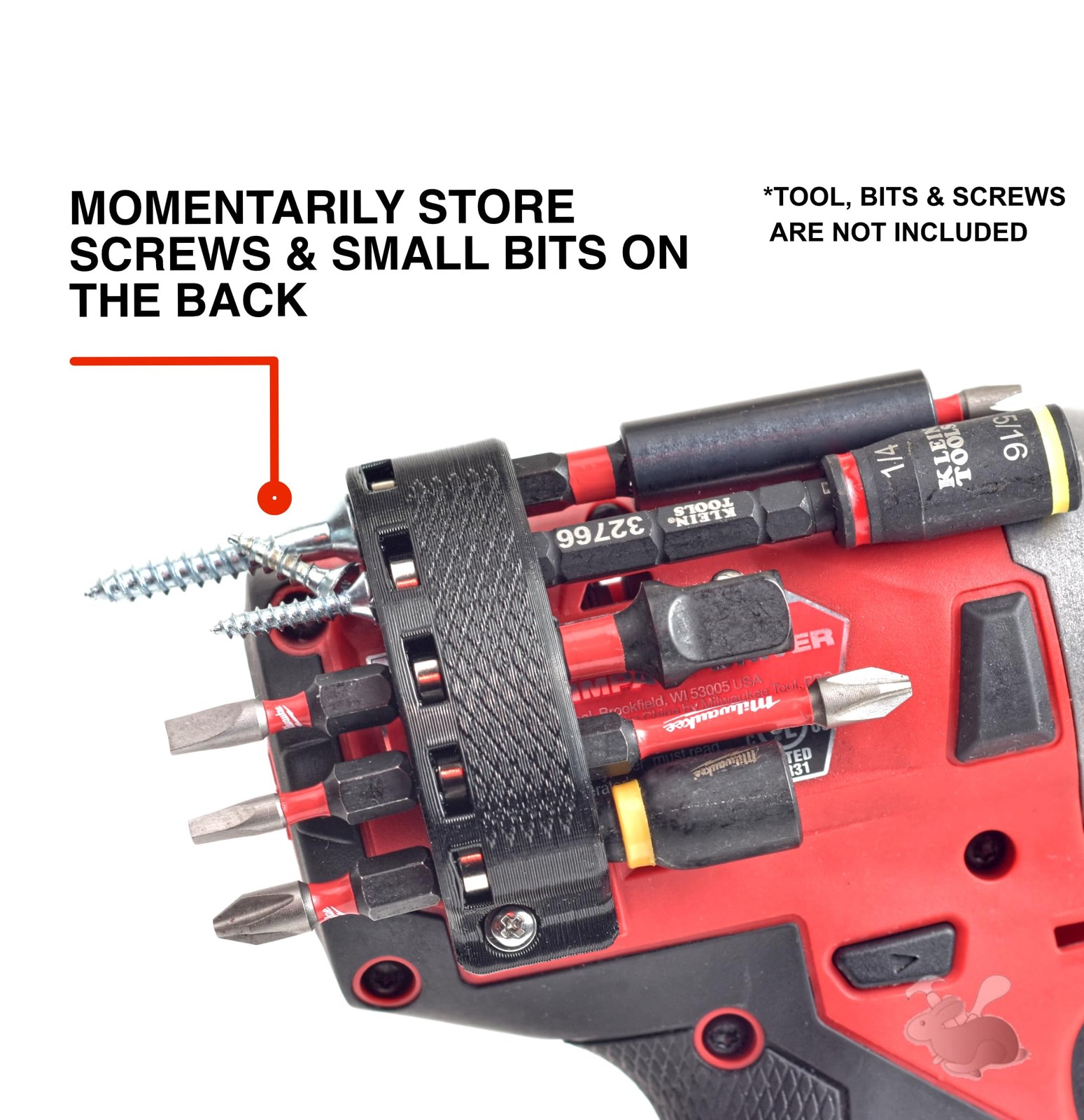 Magnetic Bit Holder for Milwaukee M12 Fuel Impact Driver 2553-20 M12 (Right S...