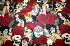 3/4 YARD NOCTURNE FROM ALEXANDER HENRY - 100 COTTON FABRIC