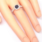 World Class 1.25ctw Blue & White Sapphire 925 Sterling Silver Ring Size 8 — photo 6
