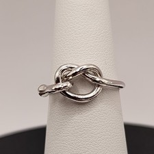 NEW 925 Sterling Silver LOVE Knot Ring 7mm Size 7
