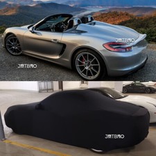 Black Custom Indoor For Porsche Boxster S 718 911 Full Car Cover Satin Stretch