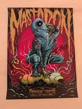 Mastodon May 8th 2022 Seattle Signed FOIL Poster Alex Pardee