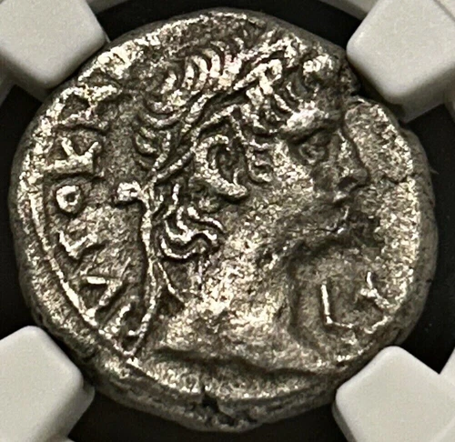 Otho Egypt Alexandria BI Tetradrachm Yr 1 AD 69 Elutheria at column NGC VF