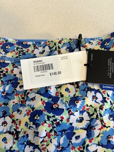 Ralph Lauren RLX GOLF Stretch Rücken plissiert 17" Skort in blau Blumenmuster XS neu mit Etikett $ 148 - Bild 5 von 9