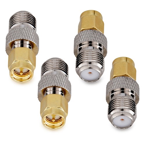 4x Set Connettore F Femmina a SMA Maschio (con pin) Adattatori presa F spina SMA - Zdjęcie 4 z 5