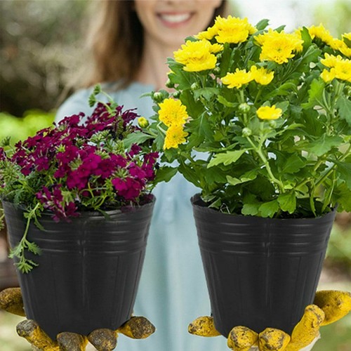 100Pcs Nursery Pots Outdoor Vegetable Flower Plant Plastic Pot Garden Plastic US - Picture 3 of 12