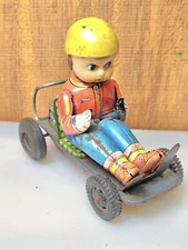 1950s Modern Toys Japan Tin Go Kart RARE AS IS