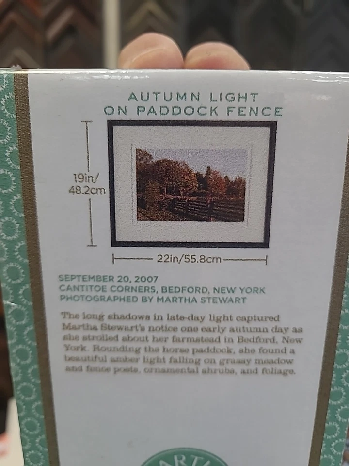 Impresión fotográfica enmarcada de Martha Stewart llamada "Luz de otoño en valla de paddock NUEVO CO Foto 3 de 4