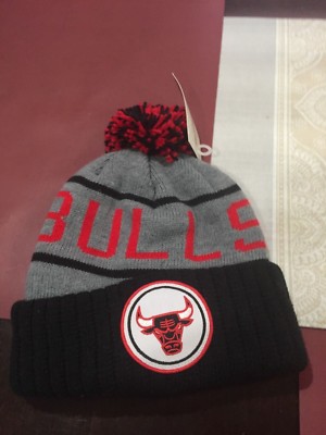 MENS CHICAGO BULLS HIGH 5 Mitchell & Ness Winter BEANIE HAT BLACK/GRAY  NWT