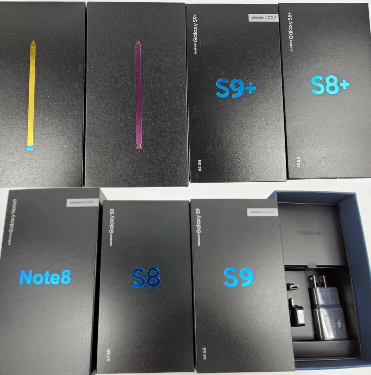 Samsung Galaxy Note 9/8 S9 S9 Plus S8 S8+ Empty Retail box Full