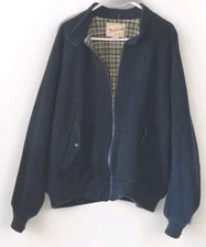 WOOLRICH Vintage Blue Full Zip Wool Outdoor Lined Mens Trucker Jacket Size XL