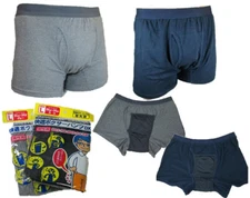 Men's light incontinence pants Comfortable boxer shorts DX Gray, size M 