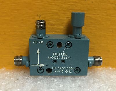 Narda 24410 (HP 0955-0061) 12.4 to 18 GHz,10 dB, U-Wave,SMA, Directional Coupler