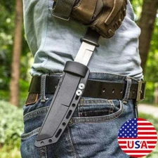 Tactical Hunting Combat Stainless Steel Blade Plastic Handle Defense Fixed Blade