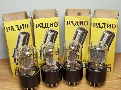 4x 6n9s 77er Reflektorröhren NOS OTK 6sl7 1579 6N9S ecc35 6H9C 6н9с UdSSR Triode