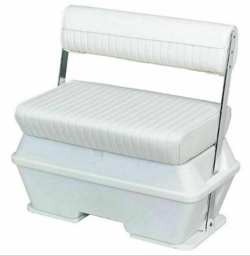 Wise Tan 100 Quart Swingback Ice Cage Cooler Boat Seat With LED - Main Image