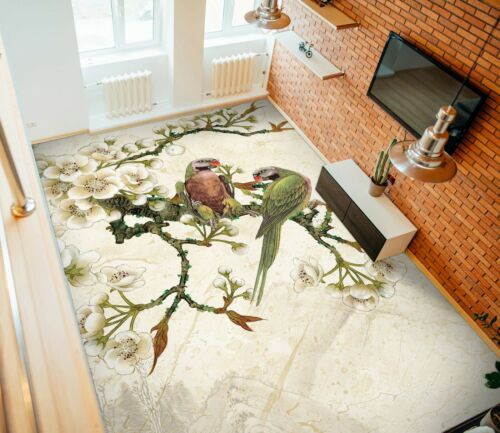 3D Green Bird 2587 Floor WallPaper Murals Wall Print Decal AU Zoe