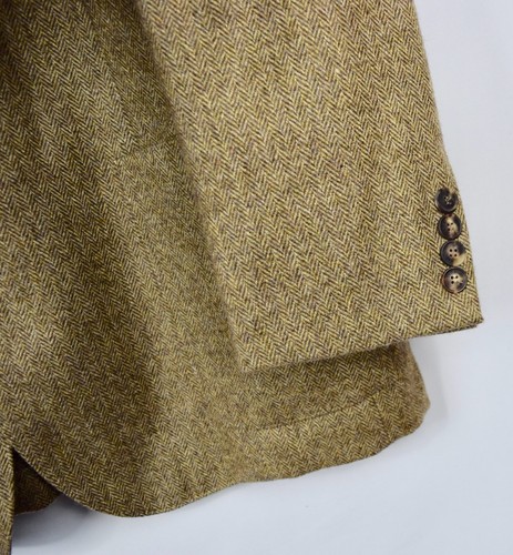 Loro Piana Herren Kaschmir Fischgrät hellbraun Blazer ungefüttert Jacke Gr. 52 Sakko L - Bild 5 von 6