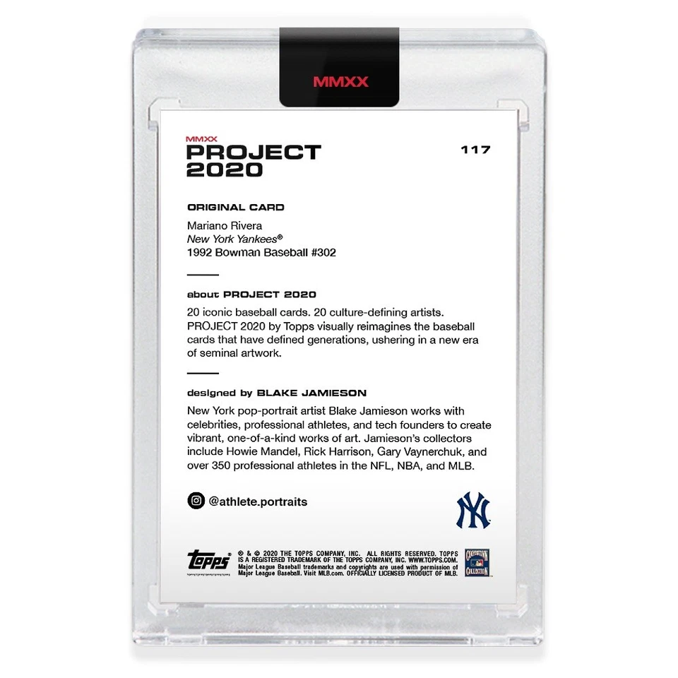 Topps PROJECT 2020 2 Card Bundle #117 Mariano Rivera & #118 Don Mattingly W/Box - Image 3 of 4
