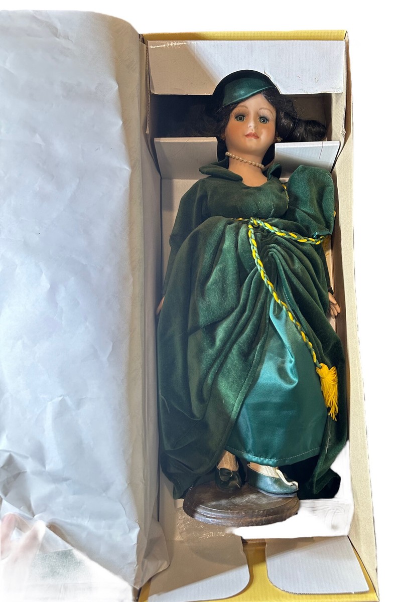 Scarlett OHara Porcelain Doll Green Dress Gone With The Wind