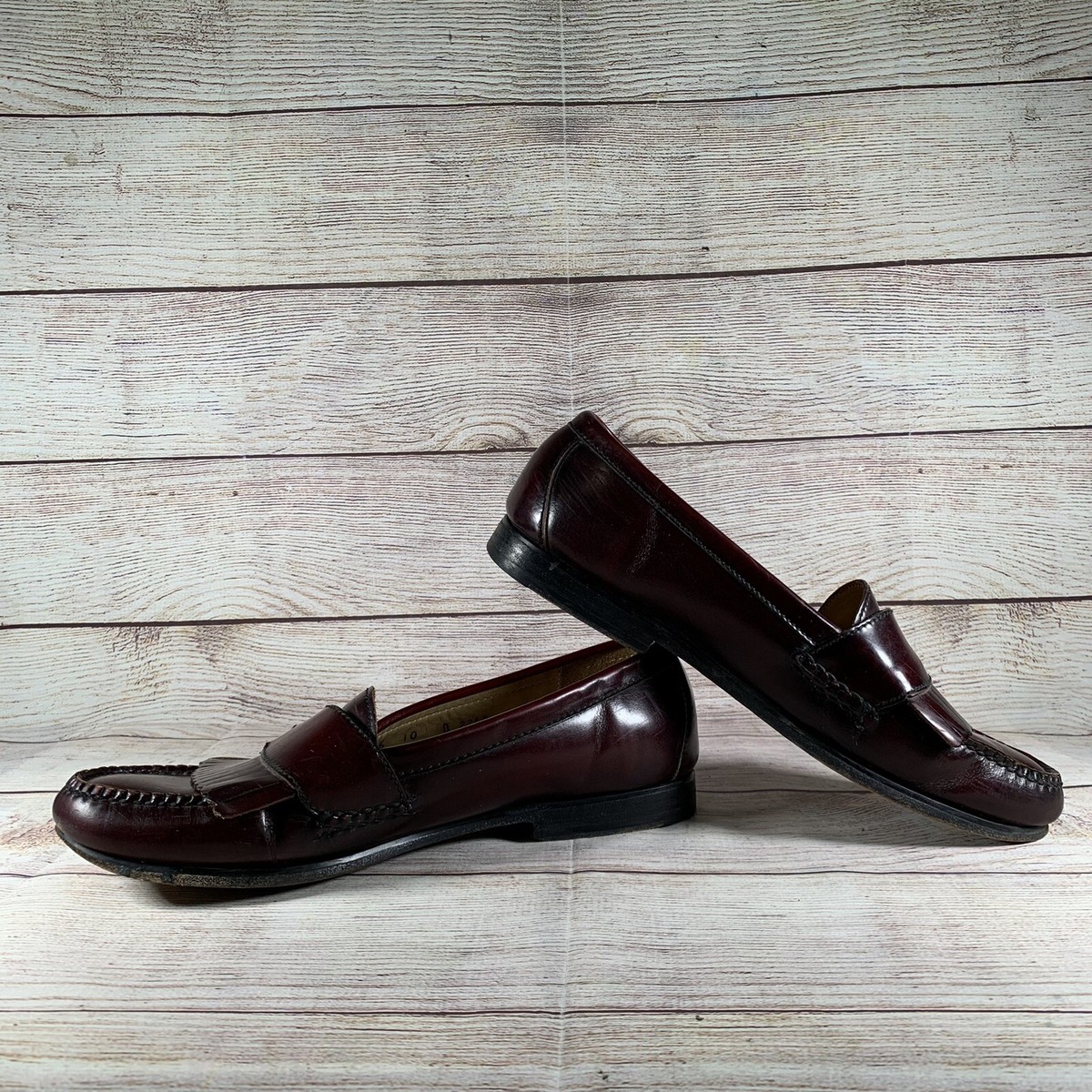 Cole‎ Haan Loafers Pinch Buckle Kiltie Leather Monk Strap Men\'s Size 10 D Preppy Cole Haan Mens Size 10 D Leather Loafer Pinch Kiltie Monk  main image 4