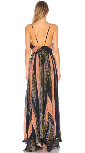 APIECE APART Lyra Millennuia Navy Stripe Plisse Chiffon Maxi Dress 4 BRAND NEW - Picture 3 of 6