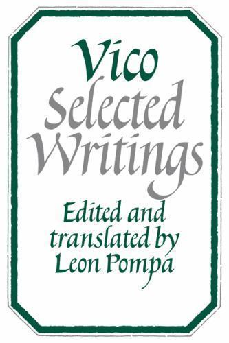 Vico Selected Writings Vico Pompa Paperback Cambridge University Press