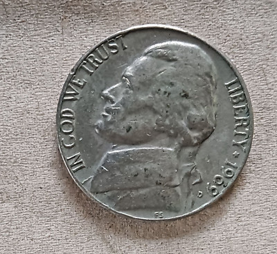 5 Cent 1969D Monticello Liberty In God We Trust E Pluribus Unum