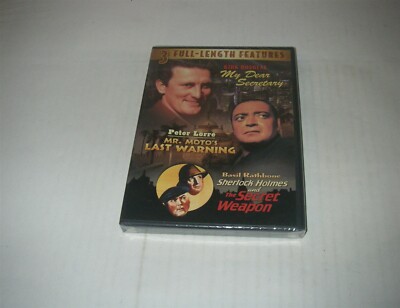 MY DEAR SECRETARY MR MOTOS LAST WARNING AND SHERLOCK HOLMES 3 PACK DVD NEW C50
